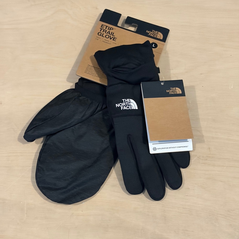 The North Face Etip Trail Glove Mens Large Black Touchscreen Warm Hiking Mitten